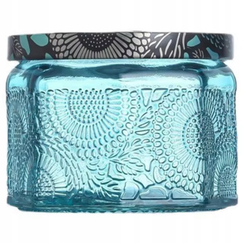 Szkło Dekoracyjne Do Wyrobu Świec Słoik Roma Blue 120ml + Metalowa Pokrywka