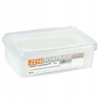 BAZA MYDLANA BIAŁA 1kg Mydło Glicerynowe ZENI MAXI LOWSWEAT WHITE