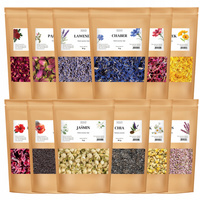 Zestaw Suszy Do Mydła Ozdoby Świec Kwiaty Suszone Płatki Chaber Róża 12szt.