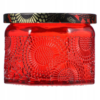 Szkło Ozdobne Do Wyrobu Świec Słoik Roma Red 120ml + Metalowa Pokrywka