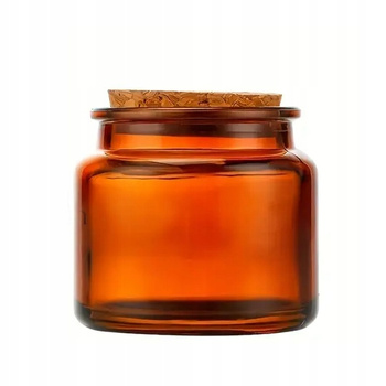 Szkło Ozdobne Do Zalewu Świec Słoik Sofia Brown 100ml + Pokrywka Korkowa
