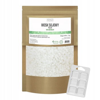 Wosk Sojowy PILLAR Do Świec Wolnostojących DIY 1kg + Forma Na Woski GRATIS