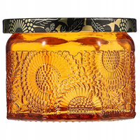 Szkło Ozdobne Do Zalewu Świec Słoik Roma Amber 120ml + Metalowa Pokrywka