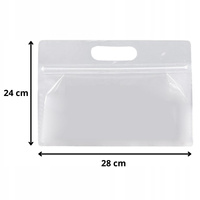 Torebka Woreczek Strunowy Transparentny Doypack Uchwyt 28x24cm 2000ml