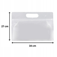Torebka Woreczek Strunowy Transparentny Doypack Uchwyt 34x27cm 4000ml