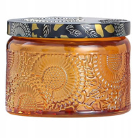 Pojemnik Szklany Do Zalewu Świec Słoik Carla Orange 120ml Metalowa Pokrywka